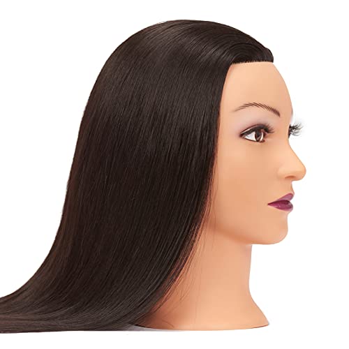 26"-28" Synthetic Hair Mannequin Head for Styling & Braiding Practice