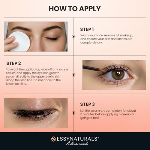 EssyNaturals Eyelash Growth Serum - Longer, Thicker Lashes