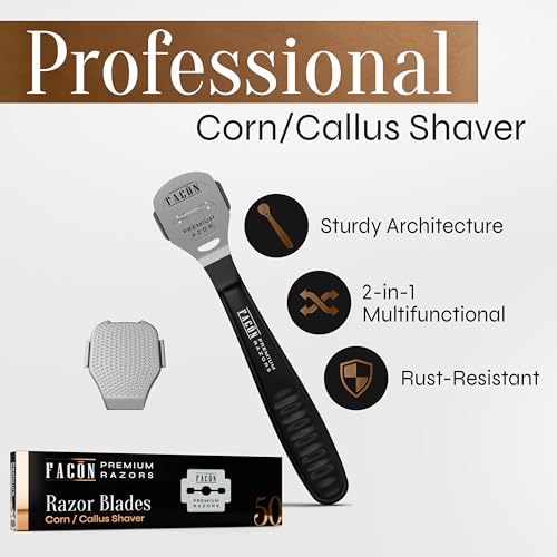 Professional Callus Shaver with 50 Blades - Surgical-Grade Tool for Feet & Hands
