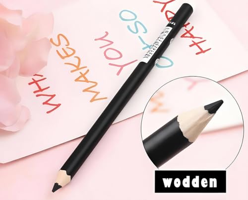 Linble 12-Piece Black Eyeliner Pencil Set – Waterproof Matte