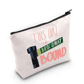POFULL Musical Theatre Performer Gift Musical Gift This Girl is Bound Zipper Pouch Bag (This Girl is Broad Bound bag)