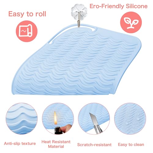 Heat Resistant Silicone Mat for Hair Tools & Flat Irons