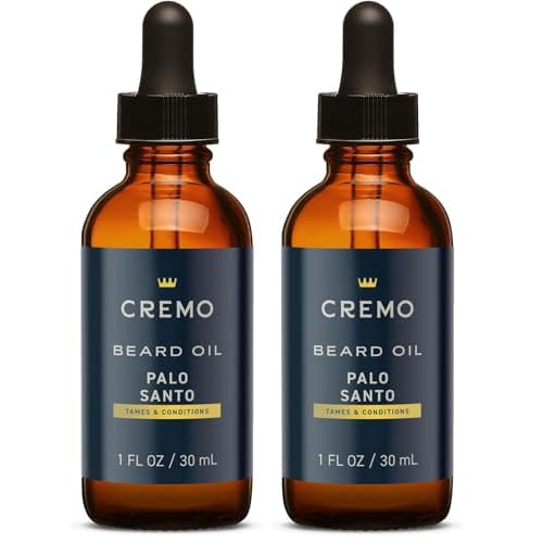 Cremo Beard Oil,Palo Santo (Reserve Collection),1 fl oz - Restore Natural Moisture and Soften Your Beard To Help Relieve-Beard Itch,(Pack of 2)