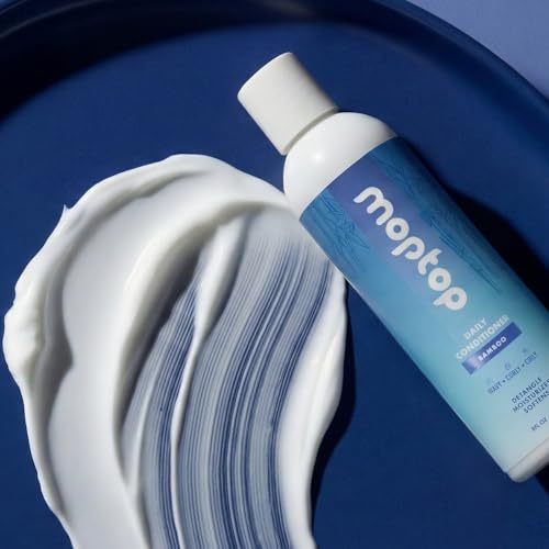 MopTop Daily Curly Hair Conditioner - 8 oz, Silicone & Sulfate Free, Reduces Frizz