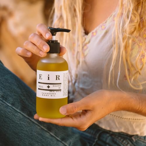 EiR NYC Savasana Body Oil | Luxurious Moisturizer Intense Hydration with Jojoba, Olive, Coconut Oil, Arnica, Calendula, Lavender, Vetiver & Ylang Ylang All-Purpose Oil Leaves Skin Supple, Smooth 8oz