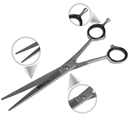 G4 Barber Hair Cutting Scissors Shears High Carbon Razor Sharp Mustache Haircut Hairdresser (6 inch)