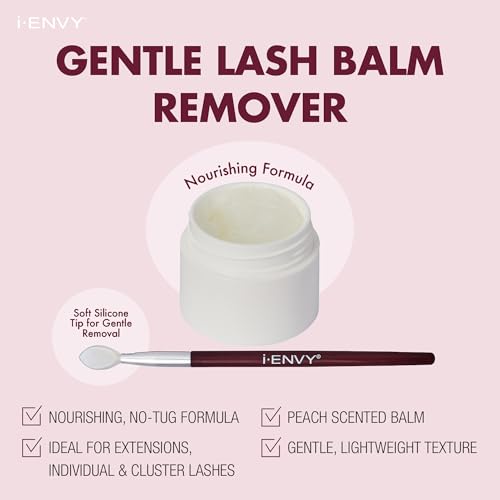 i-ENVY Gentle Lash Remover Balm – Peach-Infused Cleanser for Extensions & Clusters