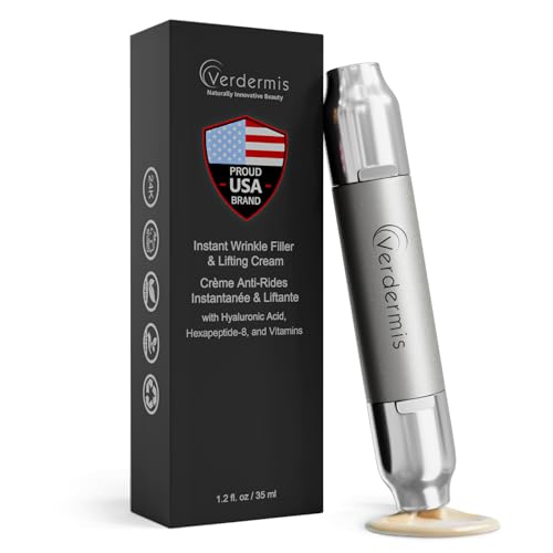Instant Wrinkle Filler for Face, Lifting Cream for Eye and Face, Lift and Tightening Non-Invasive with Hyaluronic Acid, 24k Gold, Peptides and Vitamins for Youthful Appearance, 1.2 fl oz