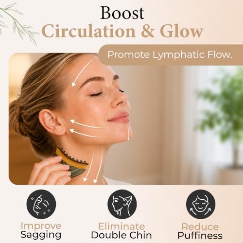 KET WUBZ Lymphatic Face & Neck Contour Brush for Facial Drainage & Slimming