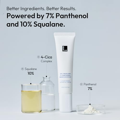 LAYERLAB S-Panthenol Intensive Facial Moisturizer, 7% Panthenol & 10% Squalane for Dry, Sensitive Skin, Moisture Barrier Support & Visibly Calms Redness, Korean Skincare Face Cream 60ml, 2.02fl oz.