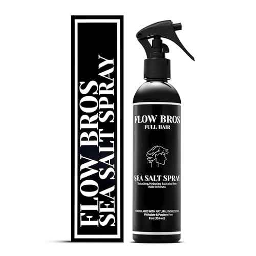 Flow Bros Sea Salt Spray for Hair ? Texturizing & Volumizing Sea Salt Spray with Natural Ingredients, Vitamin B5 & Amaranth Seed Extract ? Light Natural Finish, Alcohol, Paraben, Phthalate Free ? 8oz
