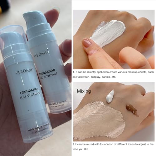 White Liquid Foundation – Full Coverage, Demi-Matte Finish