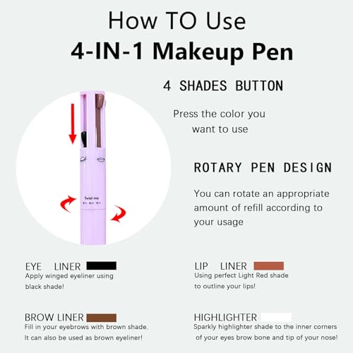4-in-1 Makeup Pen - Brow, Contour, Highlighter & Concealer