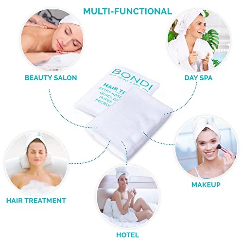 Bondi Microfiber Hair Towel XL – Dries Hair 50% Faster