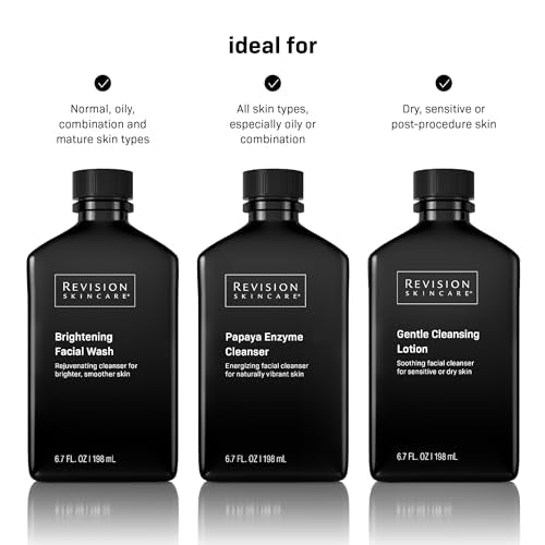 Revision Skincare Papaya Enzyme Cleanser, Energizing Facial Cleanser with Salicylic Acid, Soothing and Exfoliating