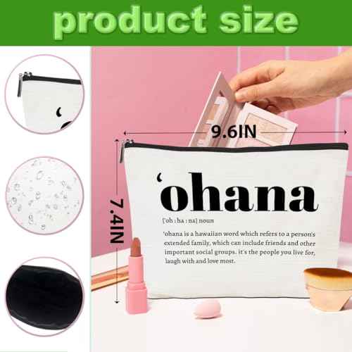 Christmas Thank You Gifts, 4pcs Hawaiian Inspirational Makeup Bag, Hawaiian Gifts Cosmetic Bag, Hawaii Souvenirs, Minimalist Thank You Gifts for Women Female Grandma Friend Wife Mom Sister