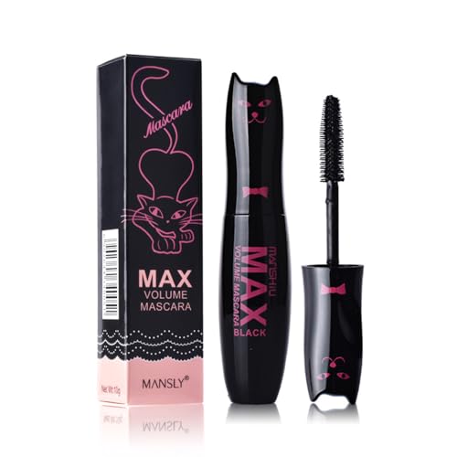 LAMUSELAND Volume Curling Mascara, 4 Colors Waterproof Smudge-proof Thickening Lengthening Liquid Lash Extensions, Natural Long-Lasting Eye Makeup Tool Set for Women Girls (Purple)