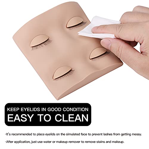 Lash Practice Mannequin Head with 2 Removable Eyelids
