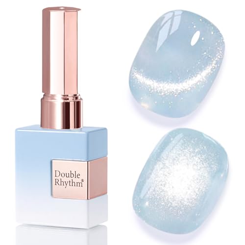 Double Rhythm Holographic Cat Eye Gel Nail Polish with Magnet (15ml)