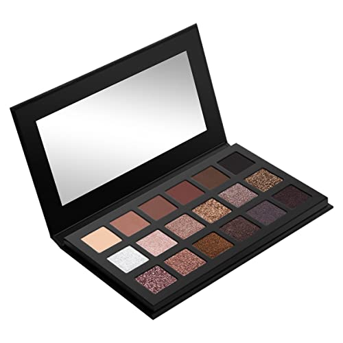 LORAC PRO Matte & Shimmer Eyeshadow Palette, Metallic High Pigmented, Mirror Compact