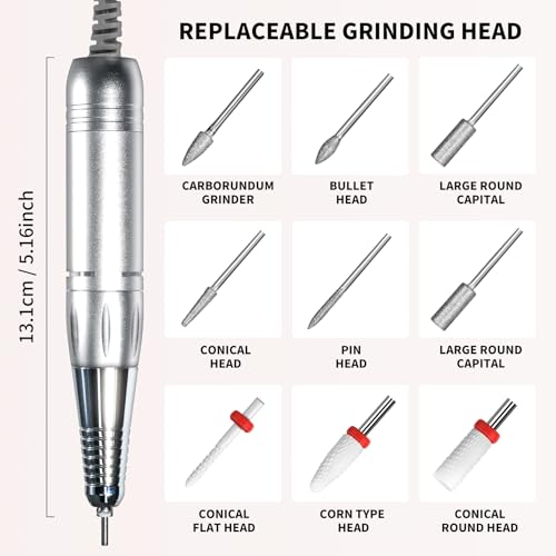 LimeGirl Cordless Nail Drill Kit 45000RPM Electric Nail File for Manicure & Pedicure
