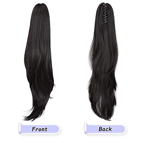 24" Claw Clip Ponytail Extension - Straight Synthetic Hair