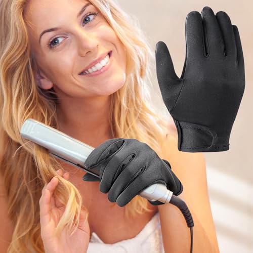 Heat Resistant Hair Styling Gloves for Curling Iron Flat Iron