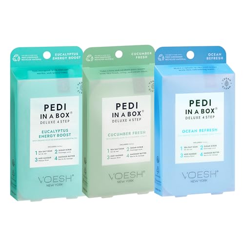 VOESH Pedi in a Box 4 Step Fresh Trio - Vegan Foot Spa Set