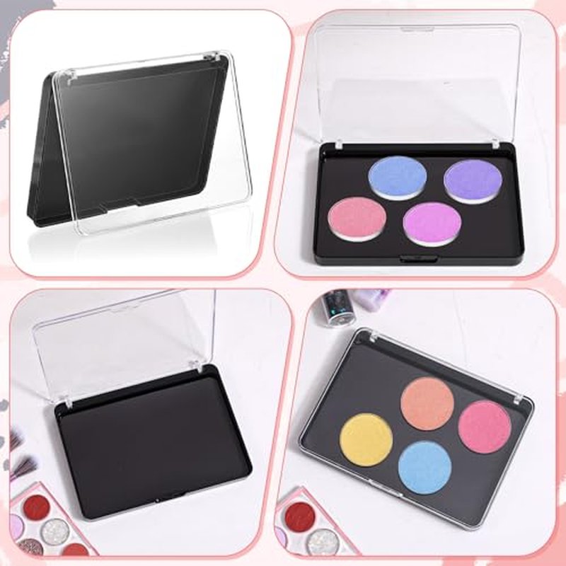 10-Pack Magnetic Makeup Palettes with Clear Top for DIY Cosmetics