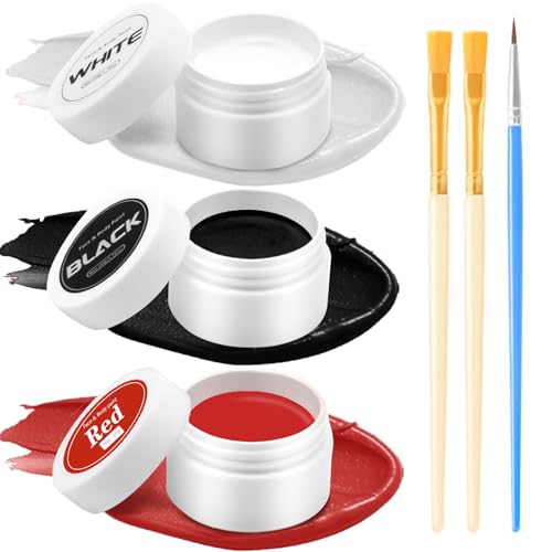 Clown Makeup Kit - Professional Oil-Based Face Paint with Brushes