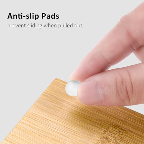 Bamboo Facial Towel Holder with Drawer - Eco-Friendly Bathroom Storage Box