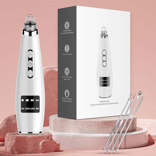 Blackhead Remover Pore Vacuum with 5 Suction Levels & LED Display