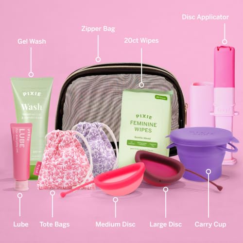 Pixie Menstrual Disc Kit - Medical-Grade Silicone Feminine Period Care Set