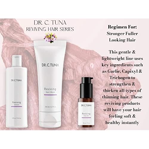 FARMASi 2 Pack Dr. C. Tuna Reviving Shampoo & Hair Mask Gift Set, Daily Strengthening Cleanse & Lightweight Nourishing Care