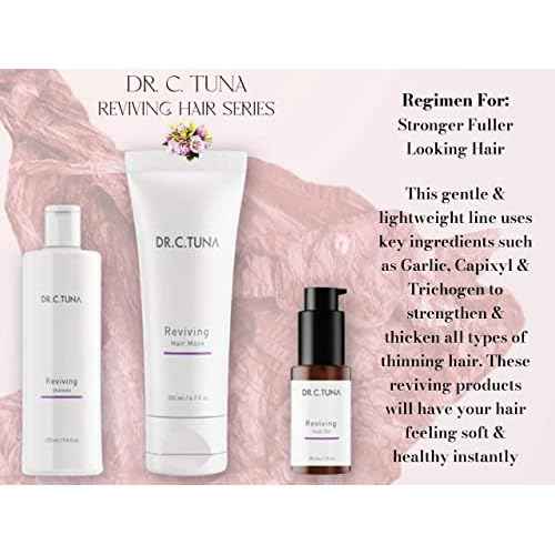 FARMASi Dr C Tuna Advanced Reviving Shampoo & Hair Mask with Capixyl & Trichogen for Hair Growth, 7.6 fl oz / 225 ml Shampoo & 6.7 fl oz / 200 ml Mask, Paraben Free, Natural Scent, Unisex-Adults