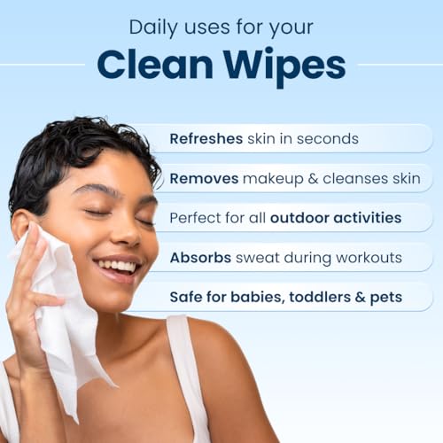 Clean Skin Club XL Premium Face Wipes, Extra Moist Makeup Removing Towelettes, Facial Cleansing Cloth, Fragrance Free, No Alcohol or Chemicals, (30 Ct, 1 Pack)