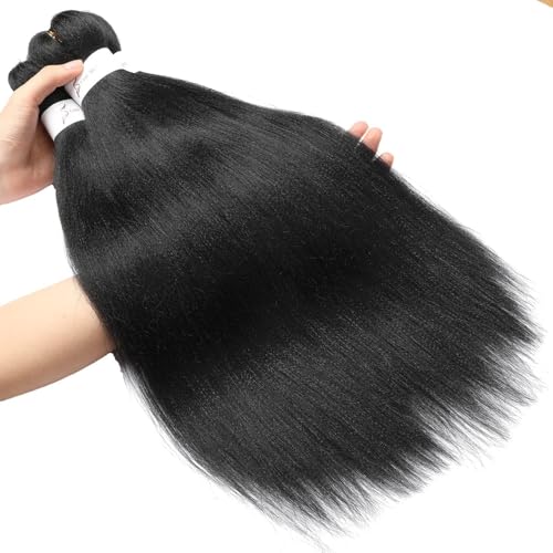 16 Inch Pre-Stretched Black Braiding Hair Extensions - 8 Packs
