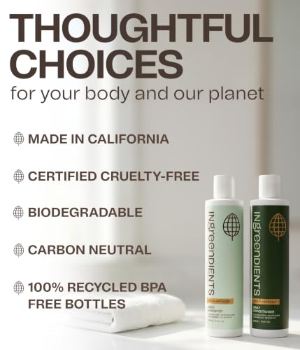 Organic Vegan Shampoo & Conditioner - Tea Tree Oil, Color Safe