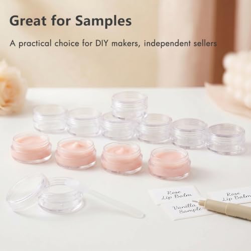 3g Sample Containers 50 Count Leak Proof with Labels & Spatulas