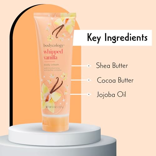 Bodycology Shea Butter Body Cream - Whipped Vanilla, 8 oz - Moisturizing & Fragrant