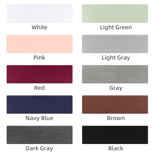 Fishinsea 10 Pack Colorful Elastic Non-Slip Headbands for Women Sports Yoga Workout