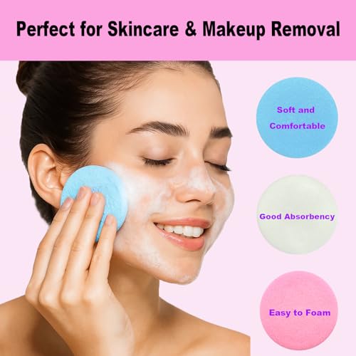 120-Pack Compressed Facial Sponges for Makeup Removal & Exfoliating