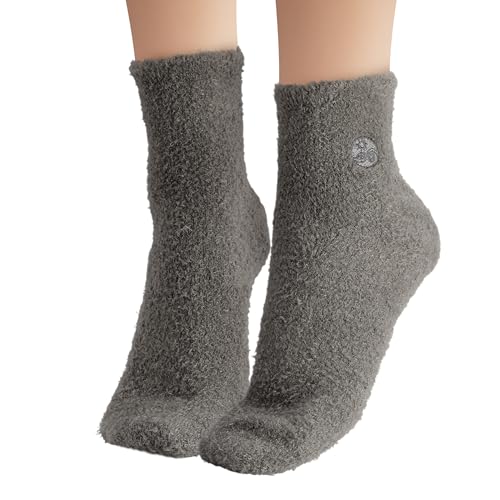 Earth Therapeutics Aloe Vera Infused Moisturizing Socks - 2 Pack (Gray/Black)
