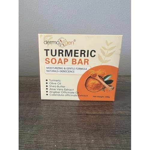 Organic Turmeric Soap Bar for Face & Body ? Pure Turmeric Soap Bar for Acne, Scars, Uneven Tone, Blemish Control, Sun Damage & Age Spots ? Handcrafted Skincare ? 7 OZ