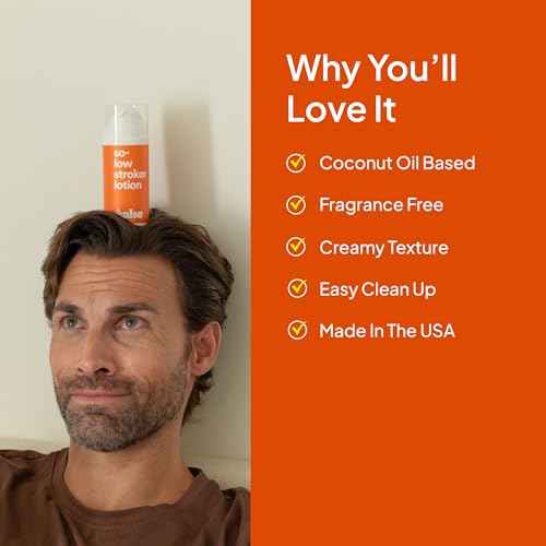 Hello Cake So-Low Stroker Lotion - Below the Belt Solo Cream for Men, Natural Moisturizing Ingredients Coconut Oil, Avocado Oil, Aloe Vera, 1.7 fl oz