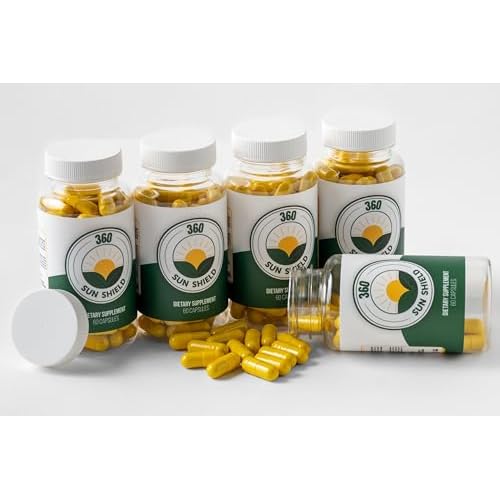 360 Sunshield Skin Care: All Natural Skin Defense of 240 mg of Polypodium Leucotomos + Proprietary Blend (30 Daily Servings)