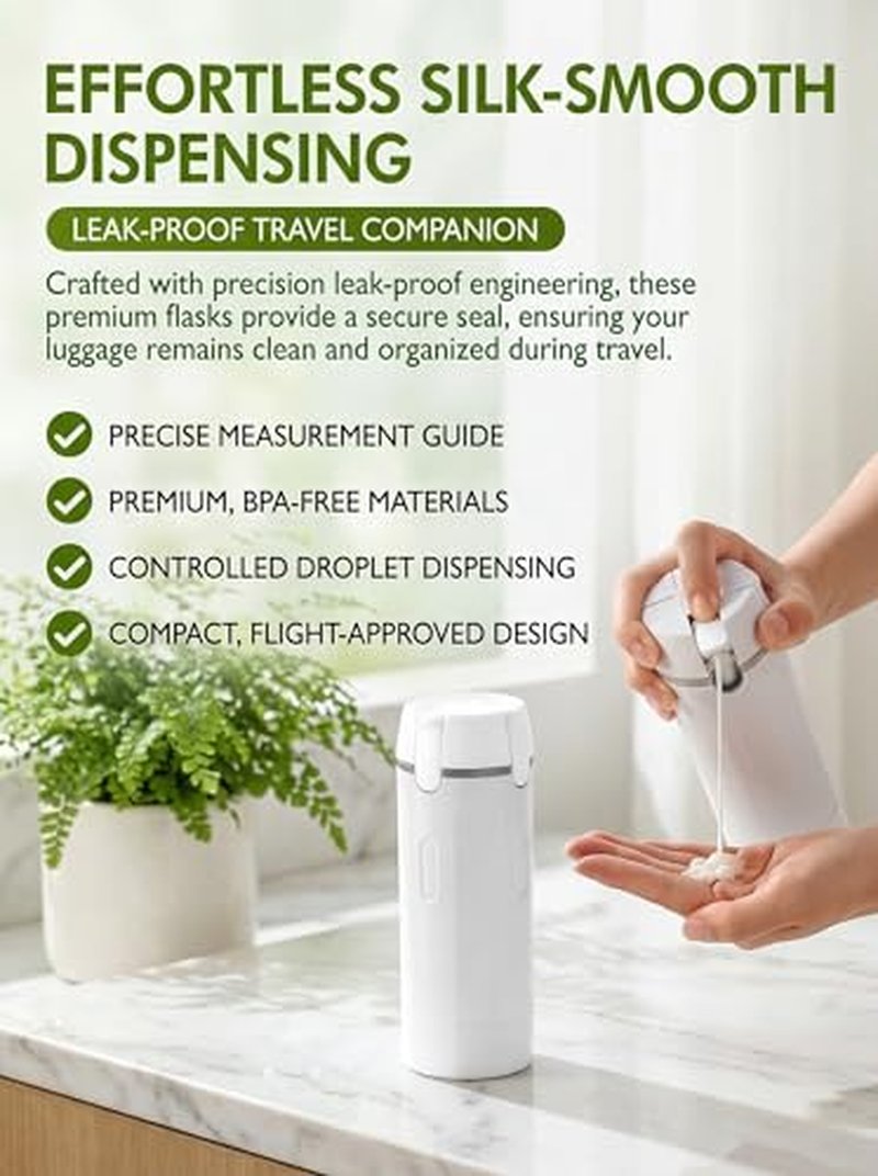 4-in-1 Rotating Travel Dispenser Bottle - TSA Approved