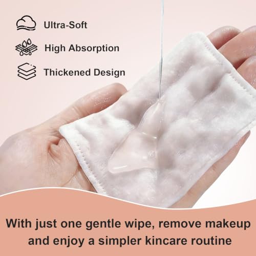 Astraescly 3-Pack Large Cotton Pads for Face, Sensitive Skin, 300 Count