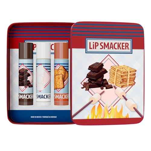 Lip Smacker S¡¯mores Lip Balm Trio Tin ? Moisturizing & Sheer Lip Balm Trio with Delicious Dessert-Inspired Flavors ? S¡¯more