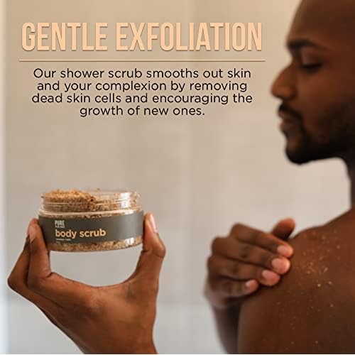 Pure for Men's Exfoliating Bum & Body Scrub | Gentle & Natural Cleanser, Removes Dead Skin Cells & Leaves Skin Smooth | Rosemary & Mint | 8 ounces